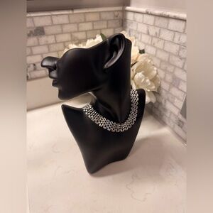 Elegant Silver Rhinestone Necklace